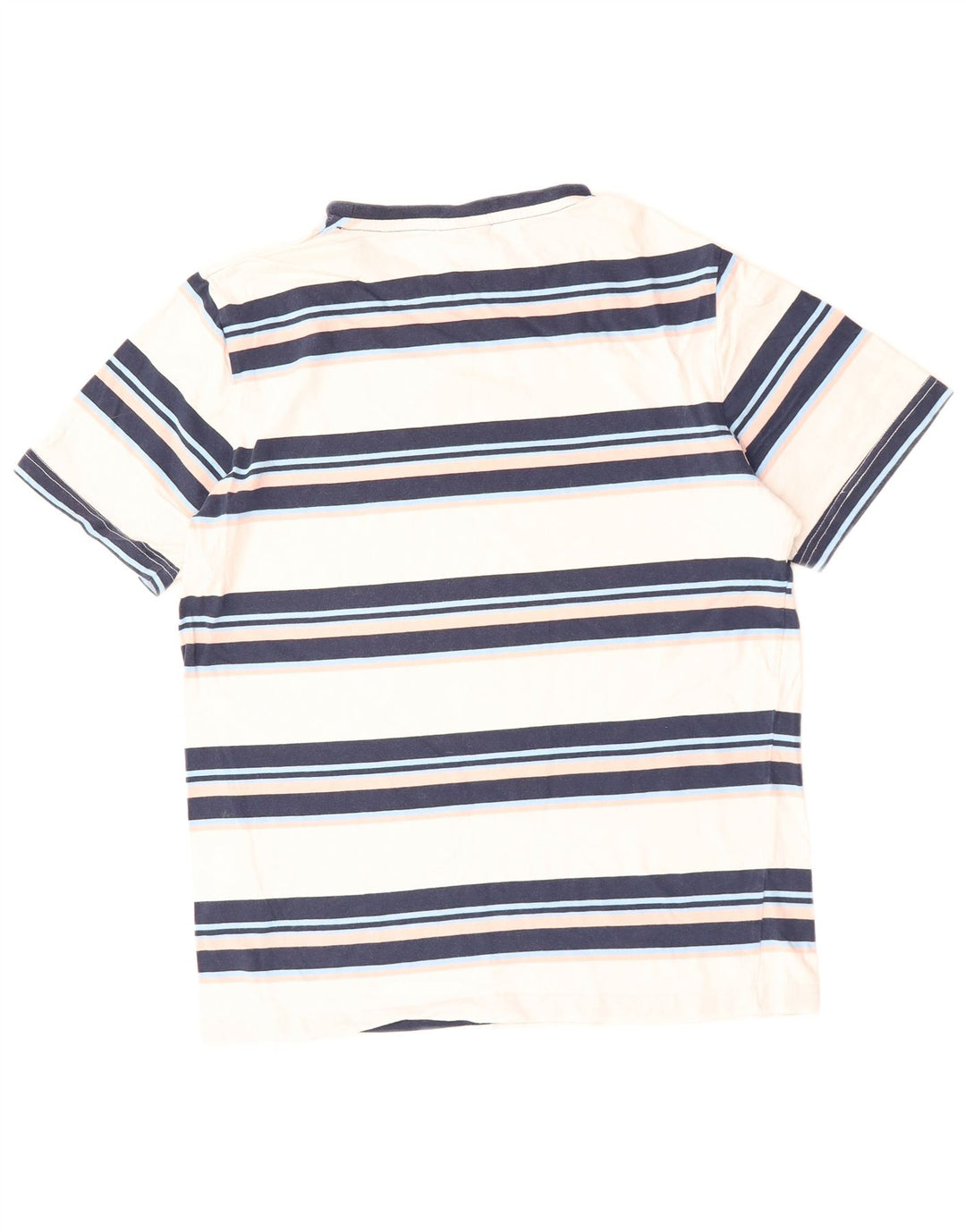 ELLESSE Damen Grafik-T-Shirt-Oberteil UK 16 Große weiß gestreifte Baumwolle