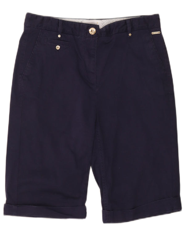 Marks & Spencer Damen Chinoshorts UK 10 Small W30 Marineblaue Baumwolle
