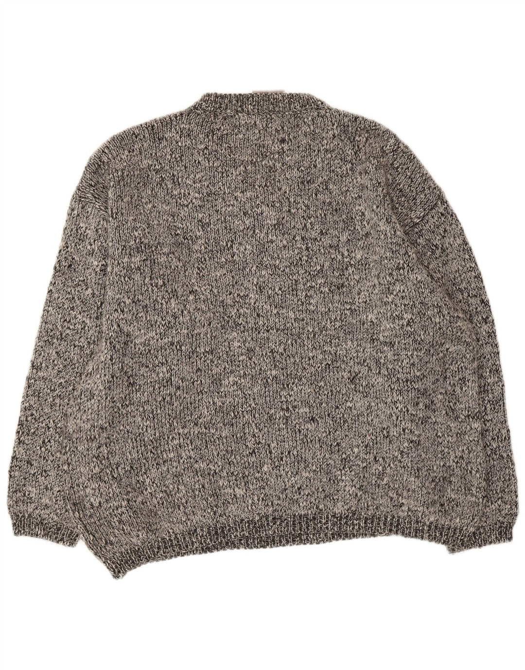 Consenso Herren-Pullover mit V-Ausschnitt, XL, grau gesprenkelte Wolle
