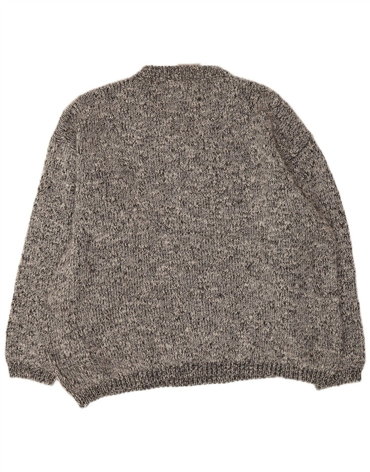 Consenso Herren-Pullover mit V-Ausschnitt, XL, grau gesprenkelte Wolle