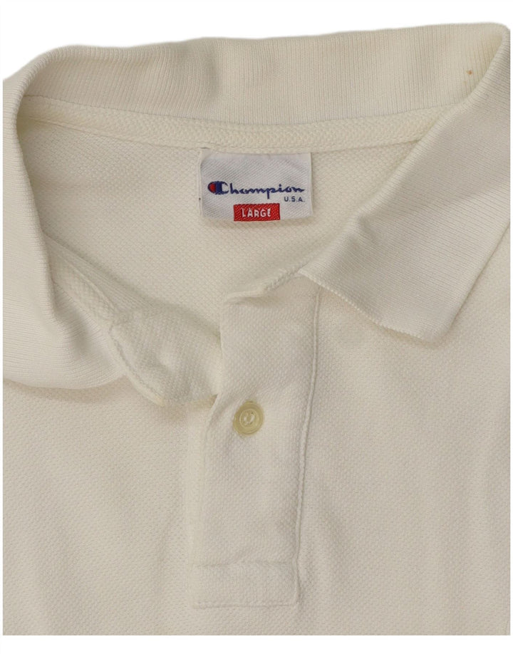 Champion Damen Poloshirt UK 14 Large Weiß
