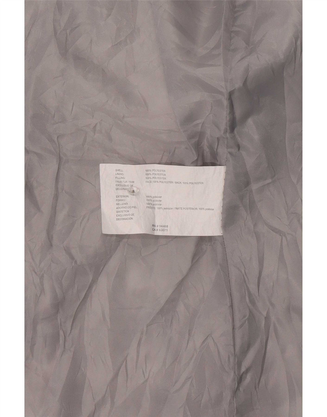 Nautica Wattierte Damenjacke mit Kapuze, UK 6, XS, Grau, Polyester