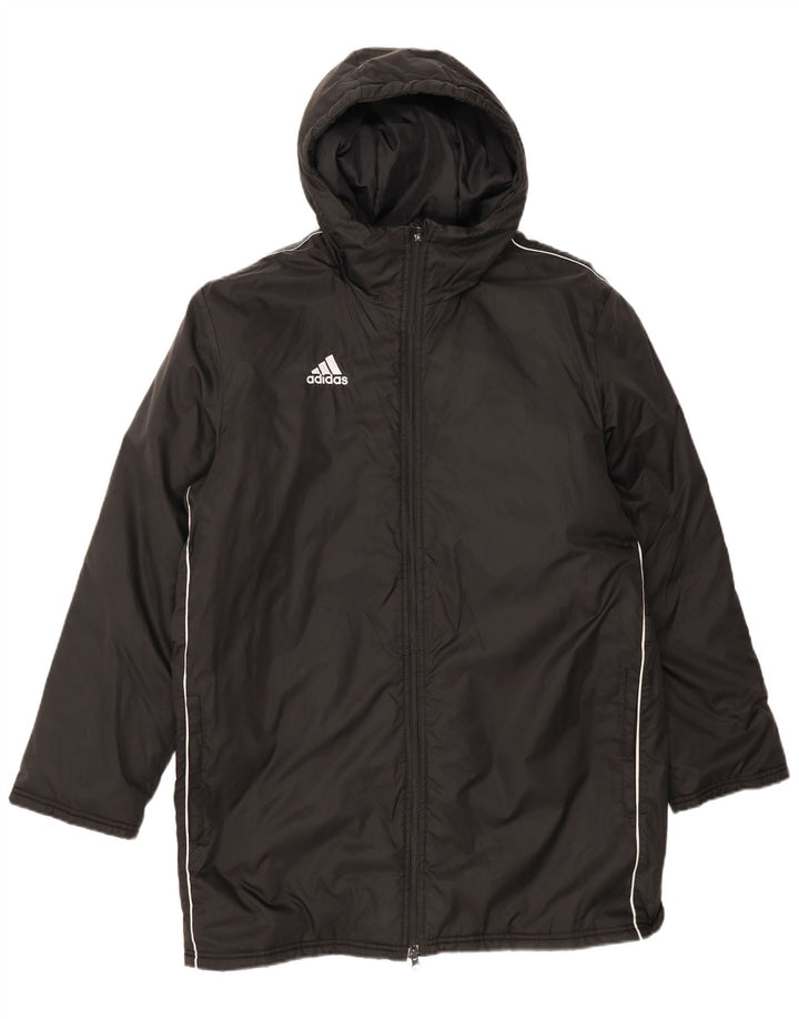 Adidas Herren Kapuzenmantel, gepolstert, UK 38, mittelschwarzes Nylon