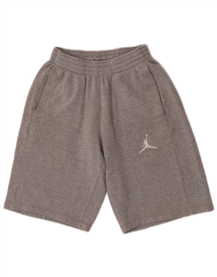 Jordan Herren-Sportshorts, Größe S, graue Baumwolle