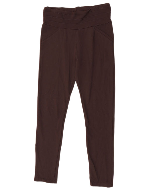 Zara Damen Leggings UK 16 Large Braune Viskose