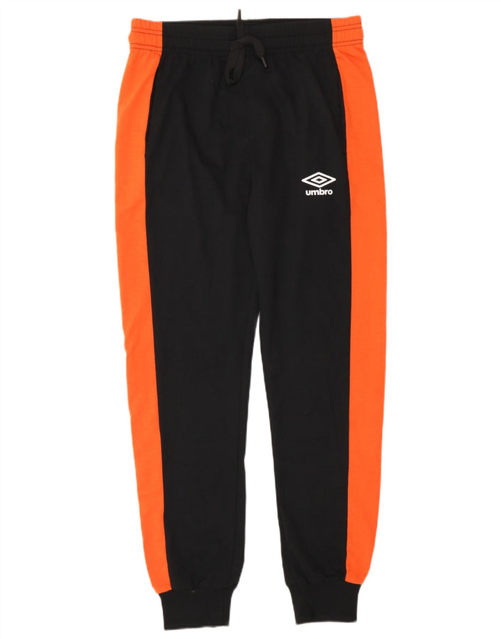 Umbro Herren-Trainingshose, Jogginghose, Mittelschwarz, Colourblock-Baumwolle