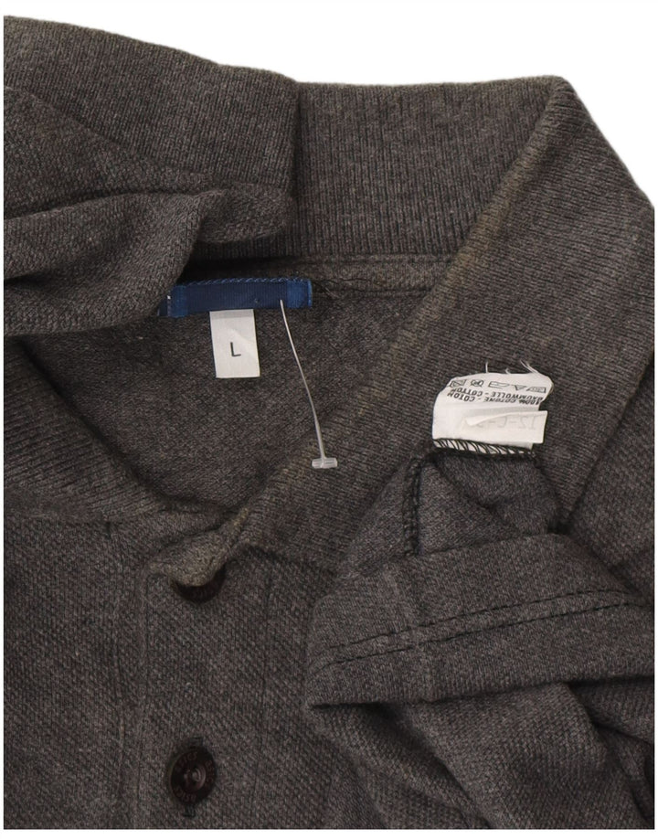 ASICS Herren-Poloshirt, große graue Baumwolle