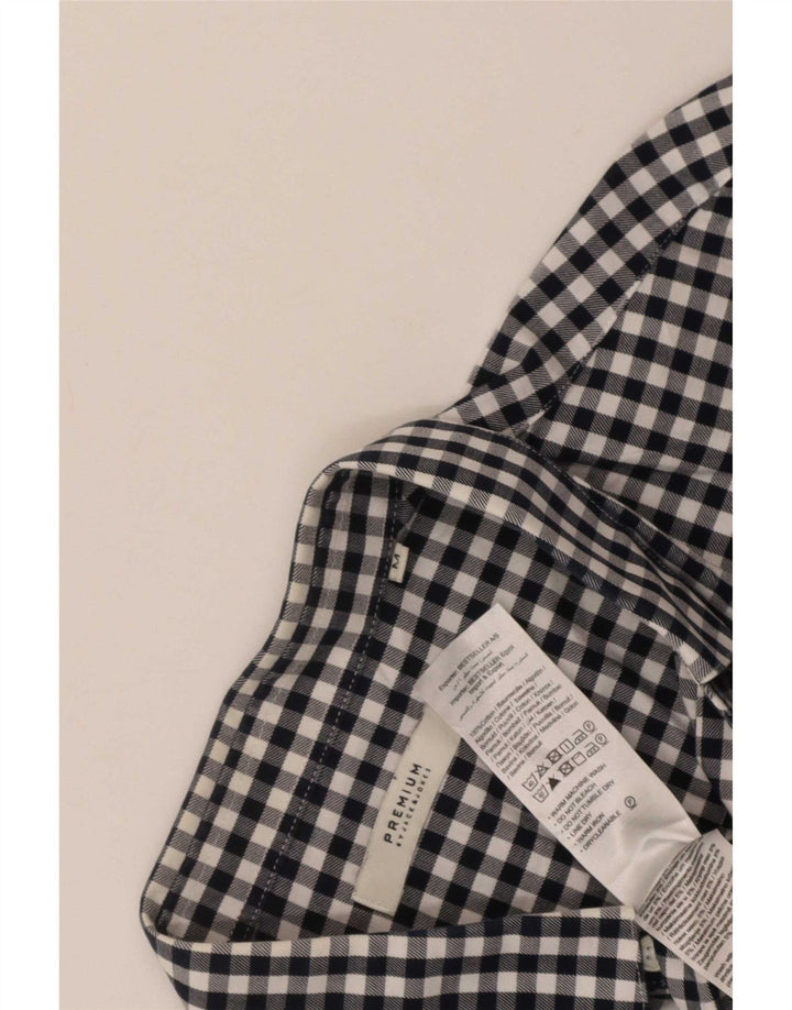 Jack & Jones Herrenhemd aus mittelblauer Gingham-Baumwolle in Marineblau