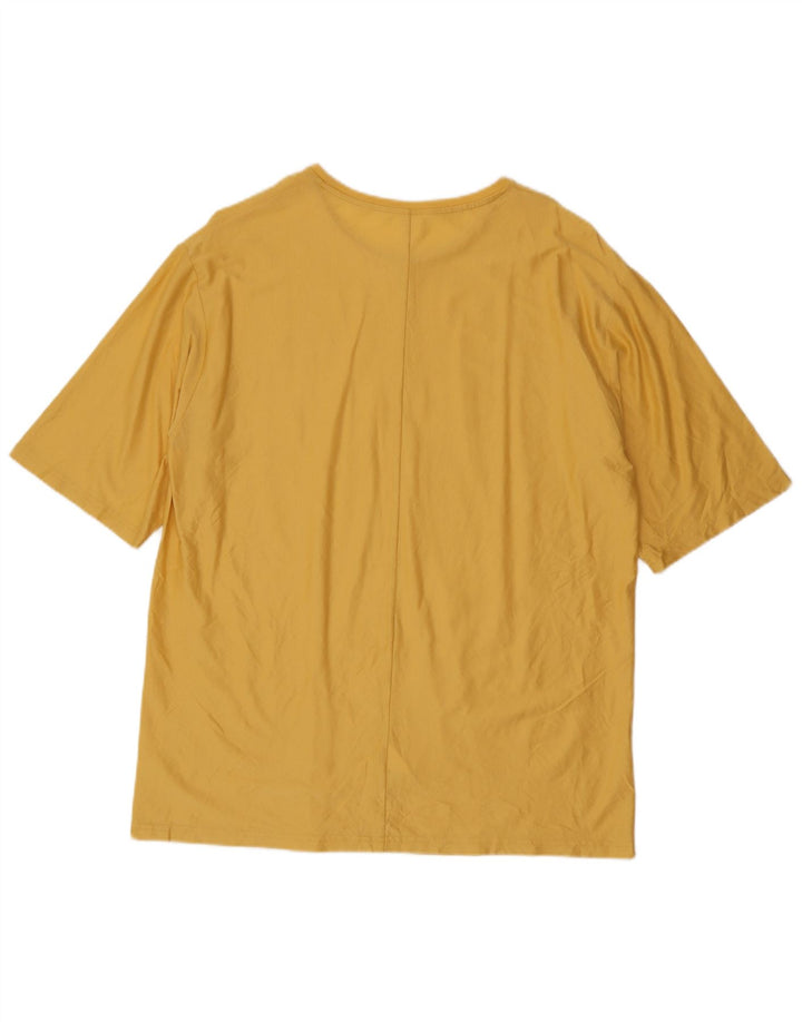 Cos Herren T-Shirt Top Large Gelb Baumwolle