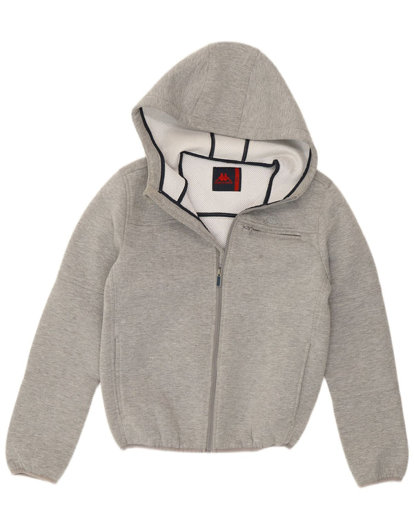 Kappa Damen Zip Hoodie Pullover UK 10 Small Grau
