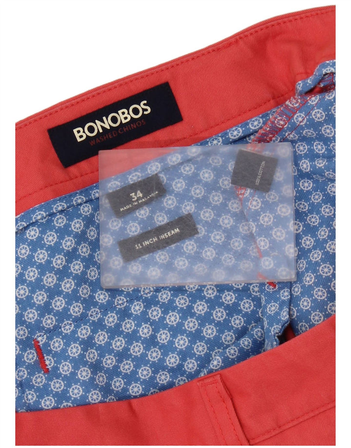 BONOBOS Herren-Chinoshorts W34, Größe L, rosa, Baumwolle