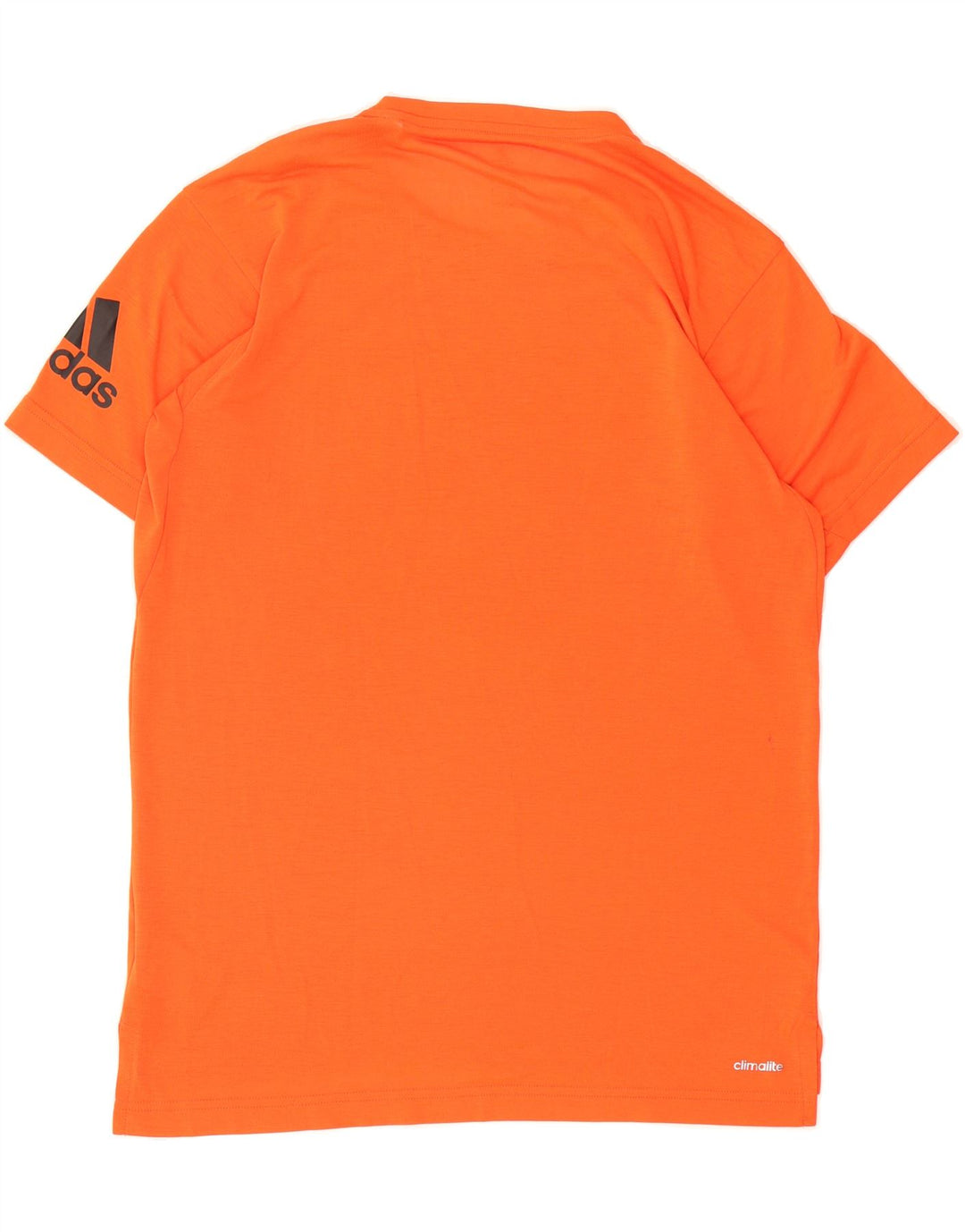ADIDAS Mens Climalite Graphic T-Shirt Top Small Orange Polyester Vintage Adidas and Second-Hand Adidas from Messina Hembry 