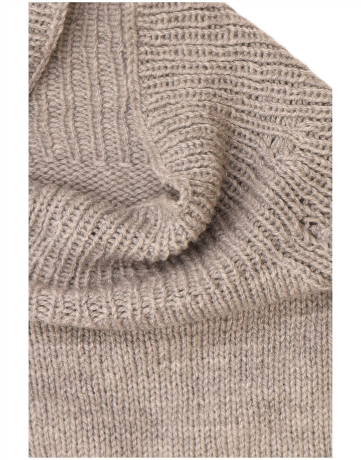 VINTAGE Rollkragenpullover für Damen, UK 14, Größe L, Grau