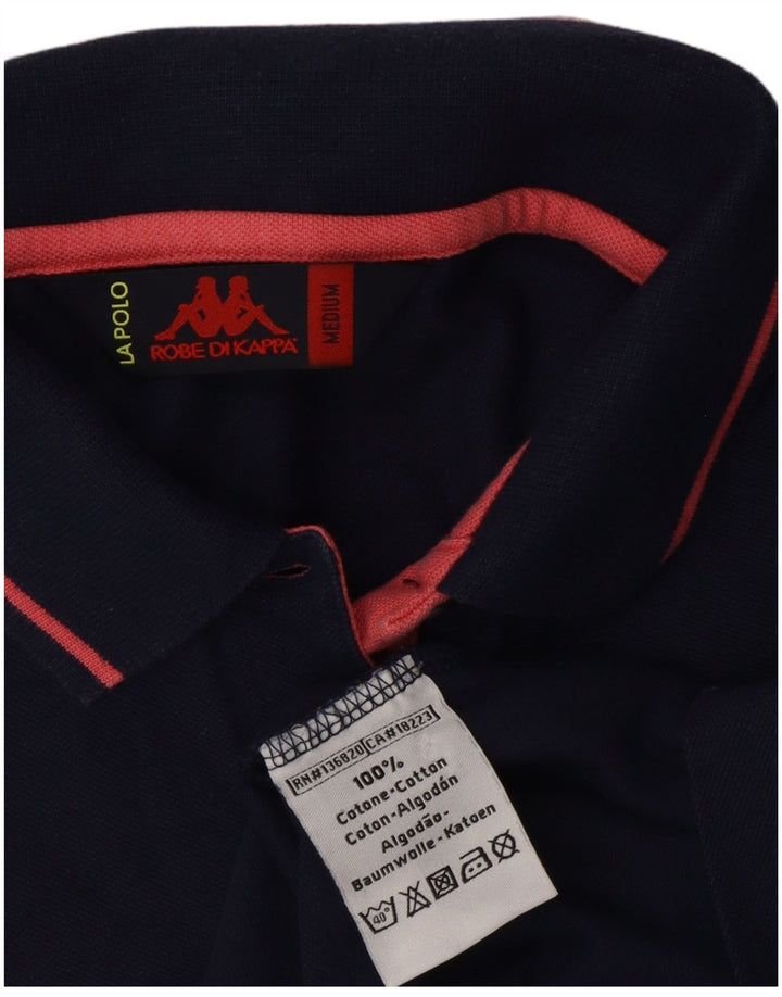 KAPPA Damen Poloshirt UK 12 Medium Marineblau Baumwolle