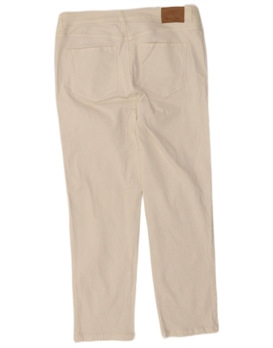 Massimo Dutti Damen Slim Jeans EU 40 MMedium W30 L26 Weiße Baumwolle