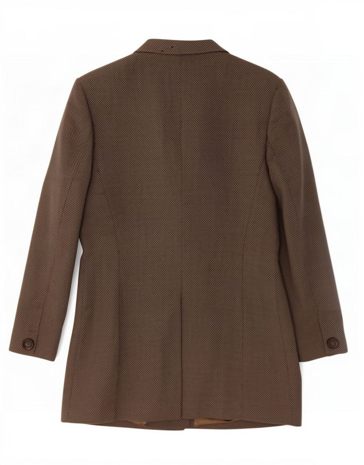 Jaeger Damen Zweireihige Blazerjacke UK 12 Medium Khaki Schurwolle