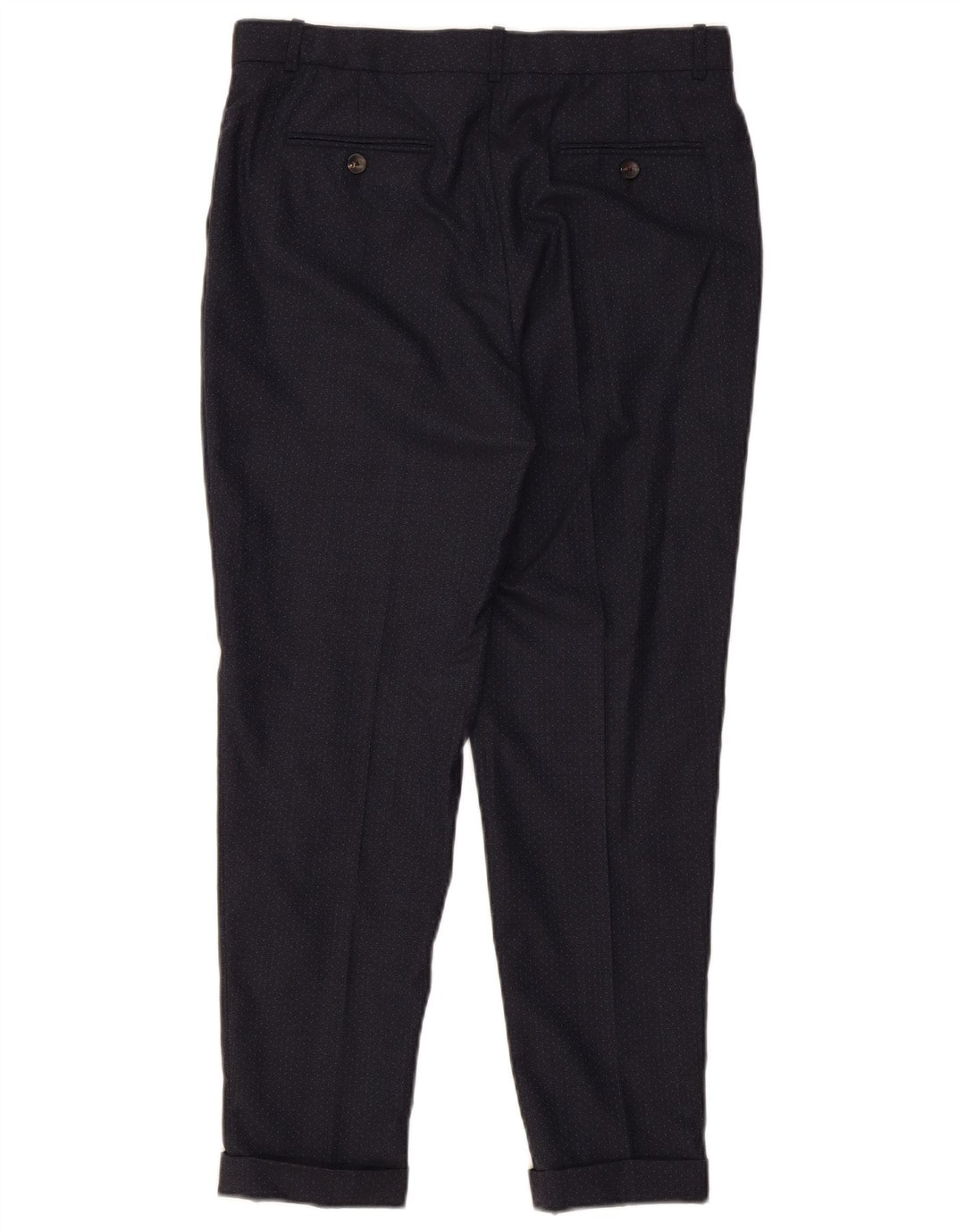 Massimo Dutti Damen Anzughose EU 38 Small W28 L26 Marineblau gepunktet