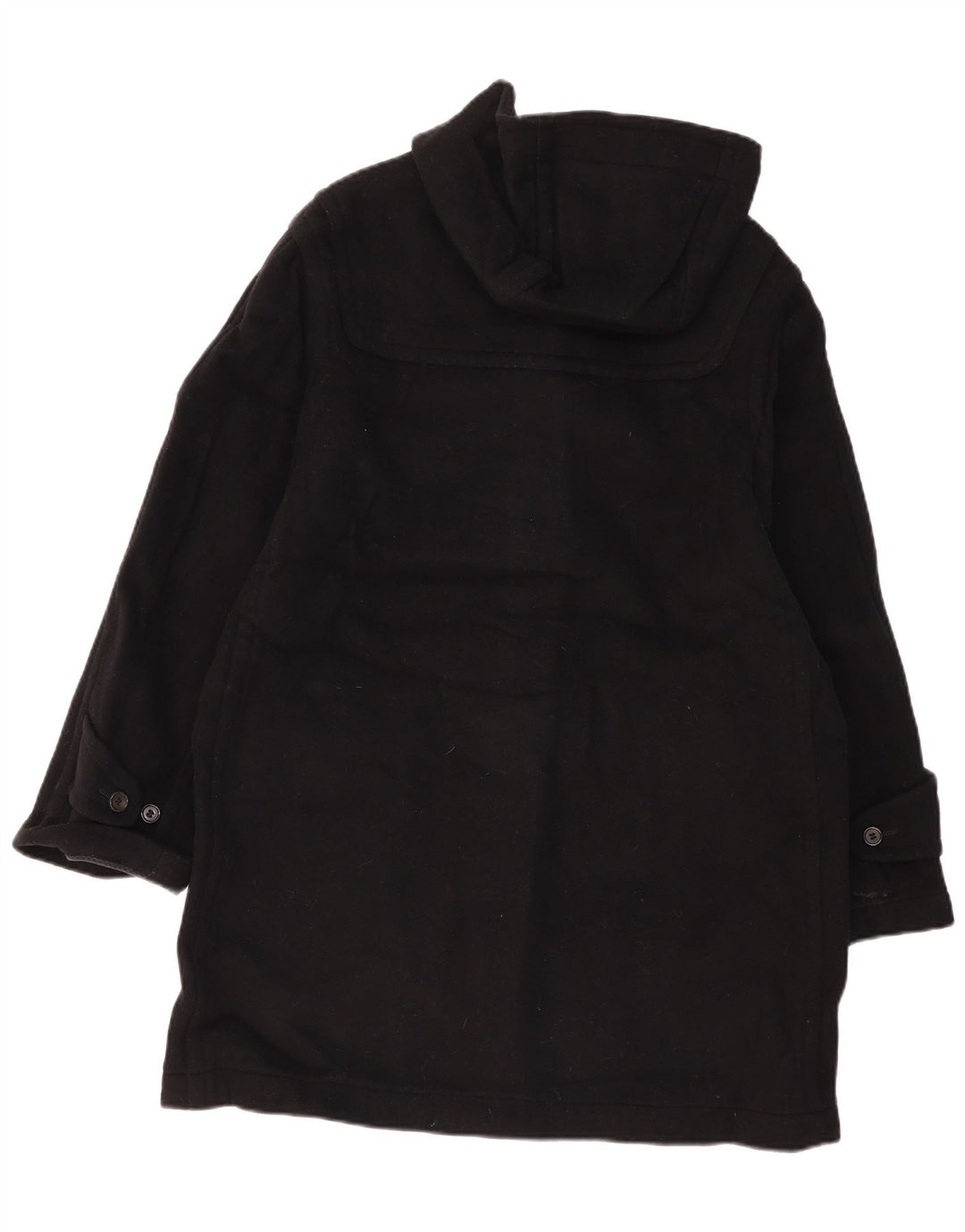 DAKS Damen Dufflecoat mit Kapuze, UK 16, Größe L, Schwarz