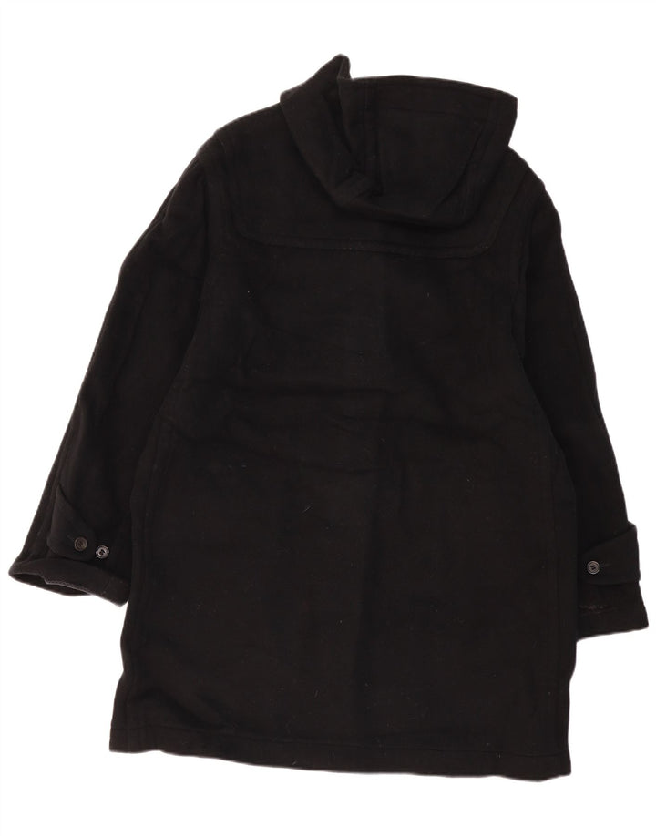 DAKS Damen Dufflecoat mit Kapuze, UK 16, Größe L, Schwarz