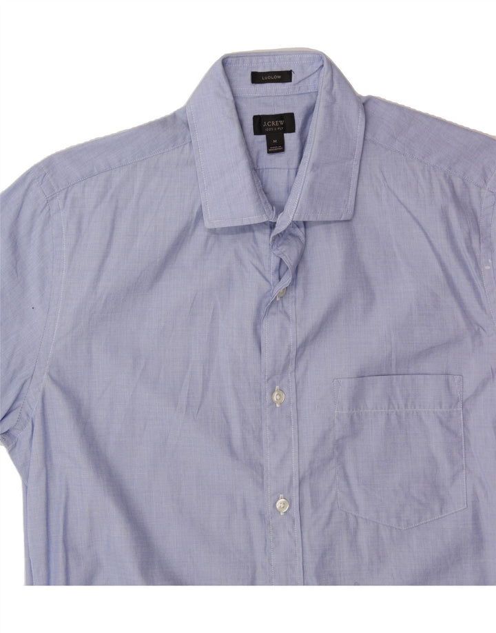 J. CREW Mens Ludlow Short Sleeve Shirt Medium Blue Cotton Vintage J. Crew and Second-Hand J. Crew from Messina Hembry 