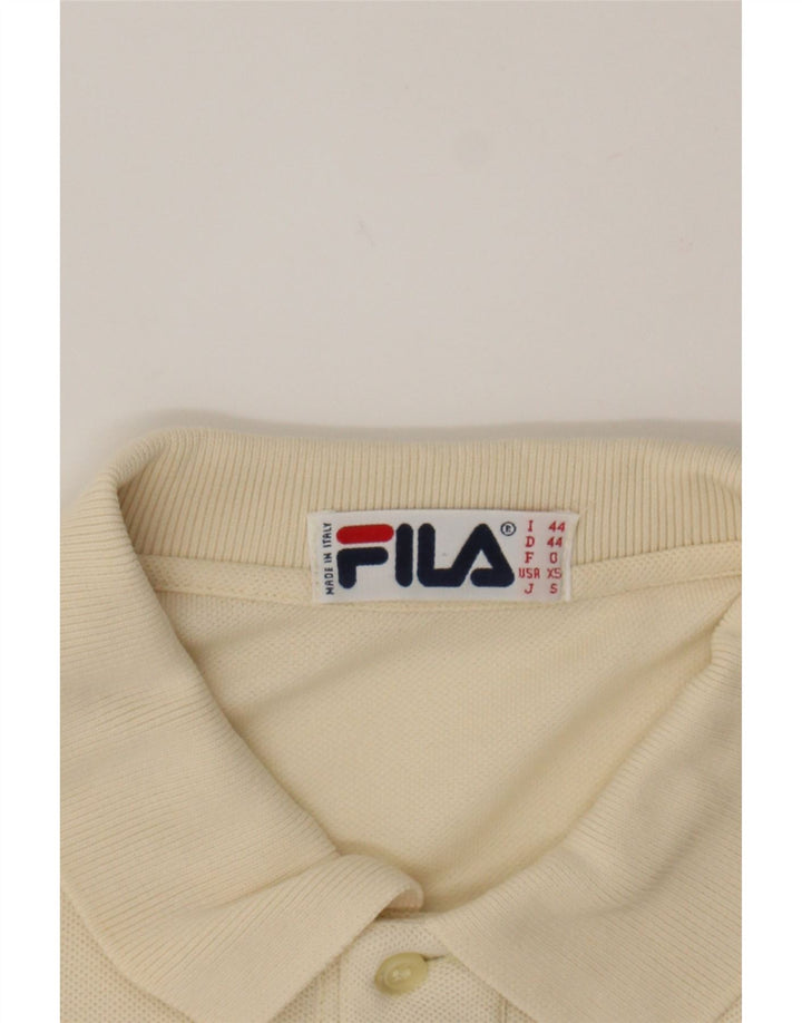 FILA Mens Polo Shirt XS Beige Vintage Fila and Second-Hand Fila from Messina Hembry 