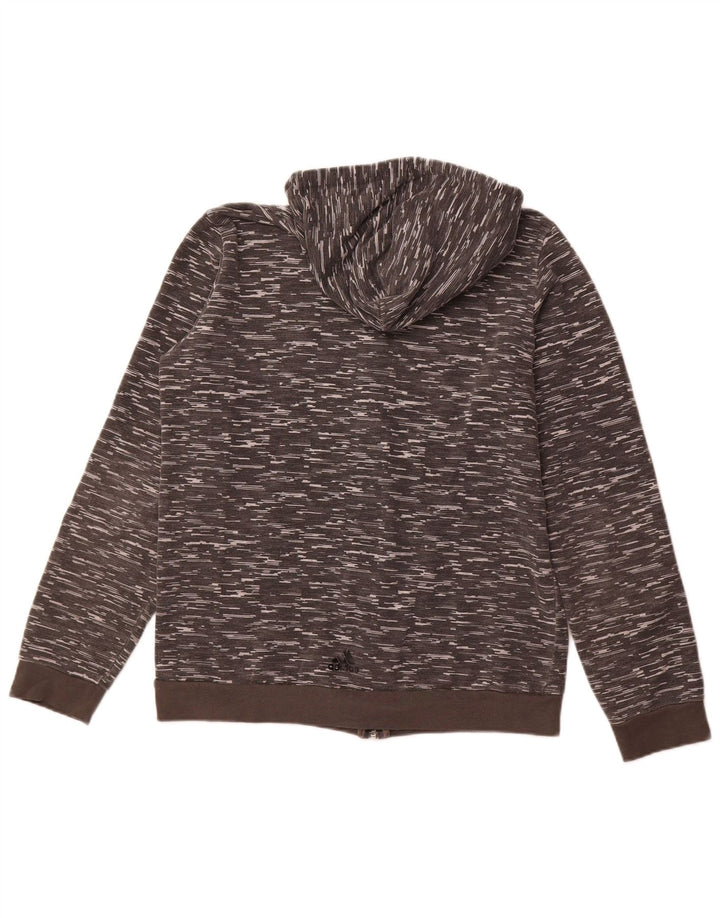 ADIDAS Herren Graphic Zip Hoodie Pullover Mittelgrau meliert