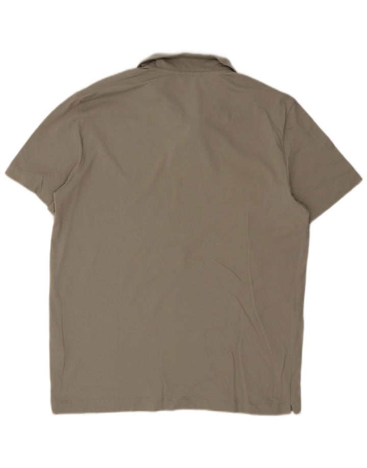 Massimo Dutti Herren Poloshirt XL Khaki Baumwolle