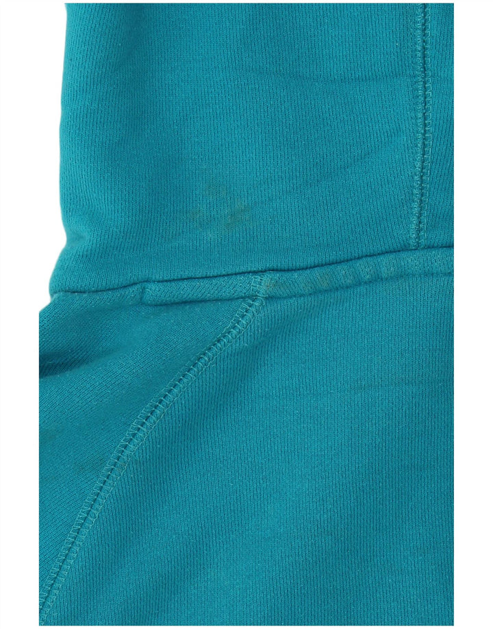 Nike Damen Kapuzenpullover UK 12 Mittelblaue Baumwolle