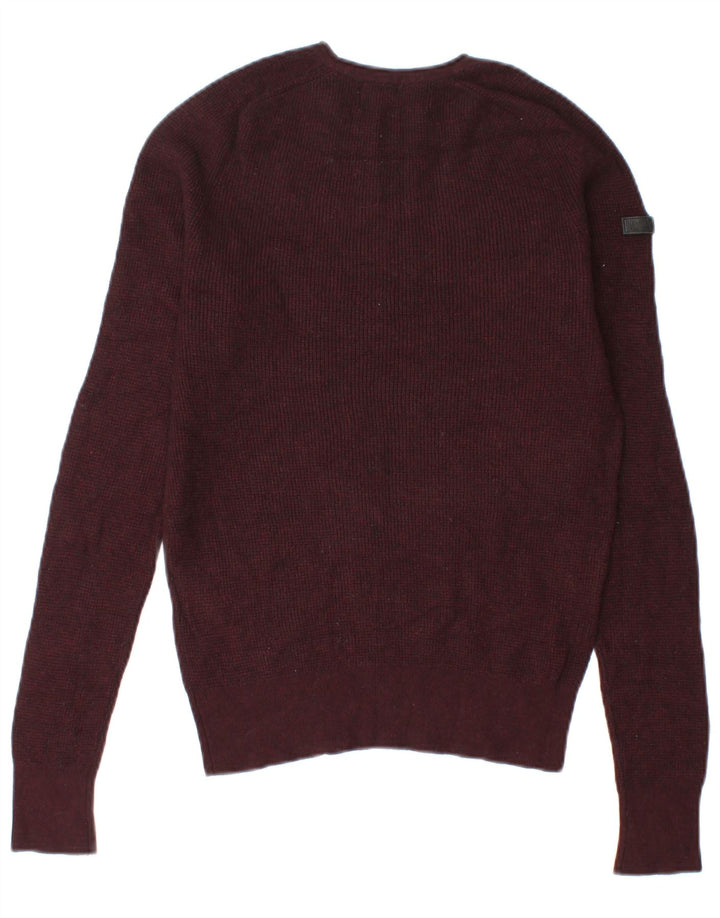 Superdry Damen-Pullover mit U-Boot-Ausschnitt, UK 12, mittelbraune Viskose