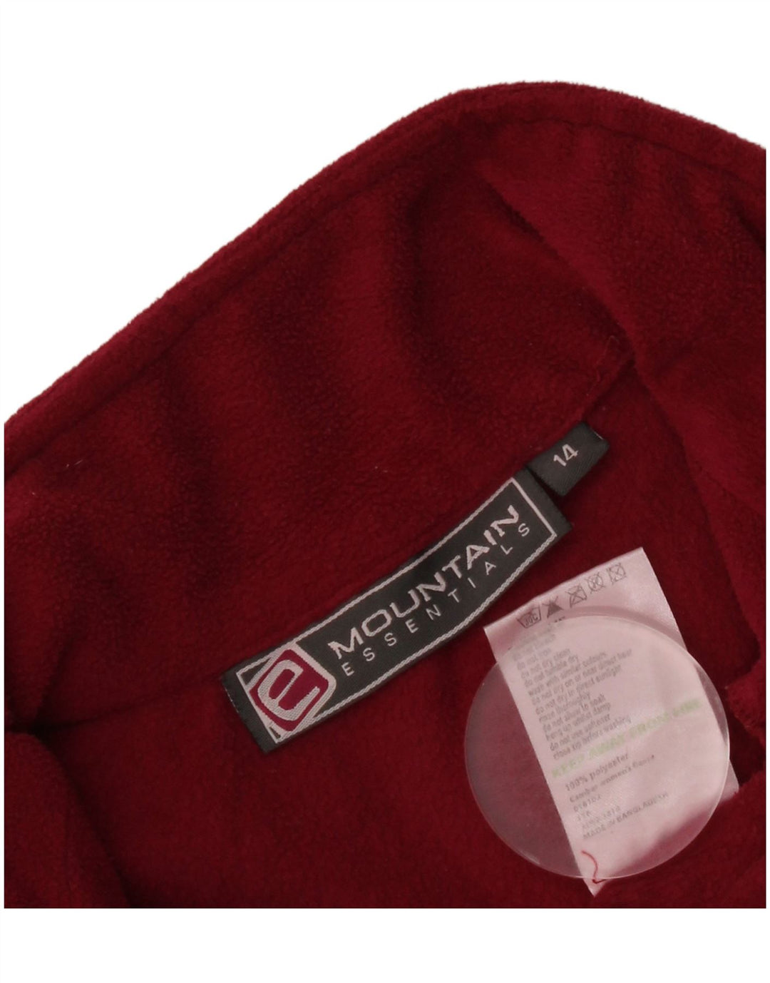 Mountain Essentials Damen-Fleecepullover mit Reißverschluss am Hals, UK 14, Größe L, Rot, Polyester
