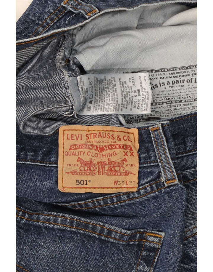 Levi's Herren 501 Straight Jeans W36 L28 Blaue Baumwolle