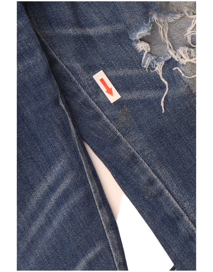 Replay Damen Katewin Distressed Slim Jeans W32 L32 Blaue Baumwolle
