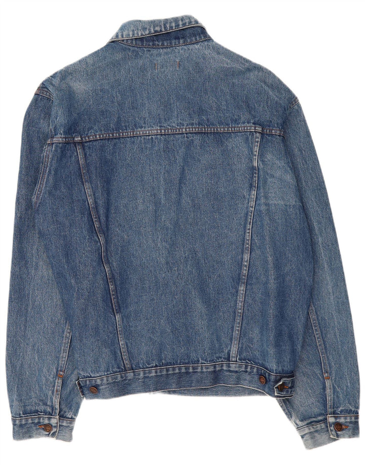 Vintage Herren Jeansjacke UK 44 2XL Blaue Baumwolle