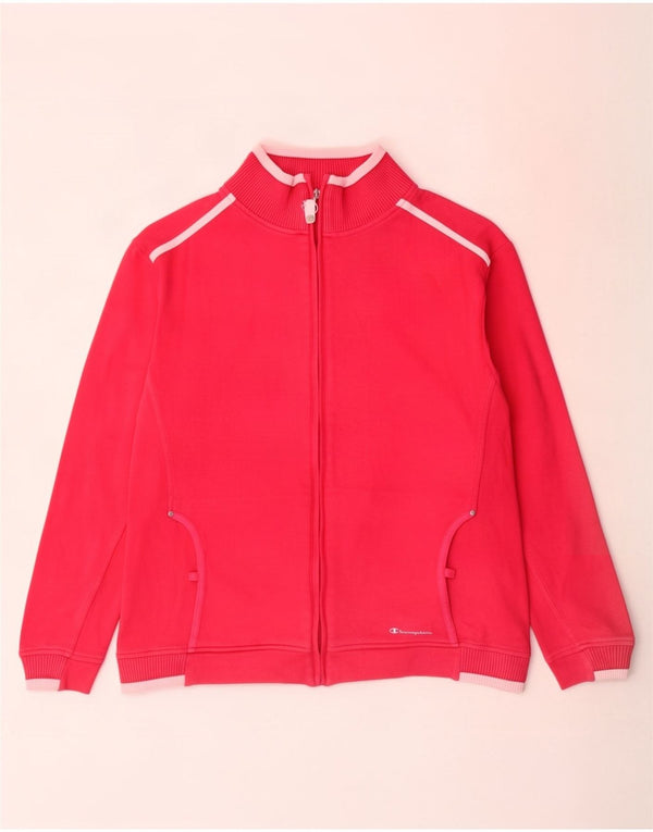 Champion Easy Fit-Trainingsanzugoberteil für Damen, UK 16, Größe L, Rosa, Farbblock
