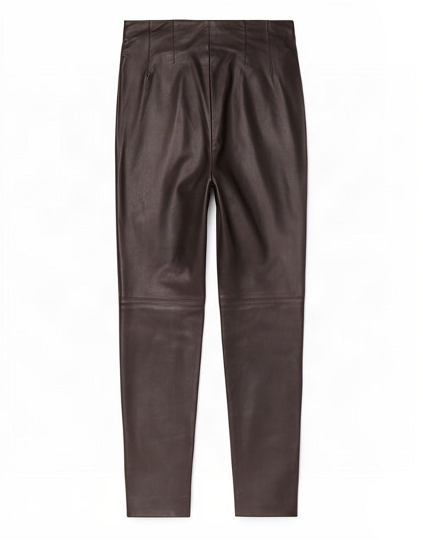 Zara Skinny Lederhose für Damen, Größe S, W26, L27, Schwarz, Polyester