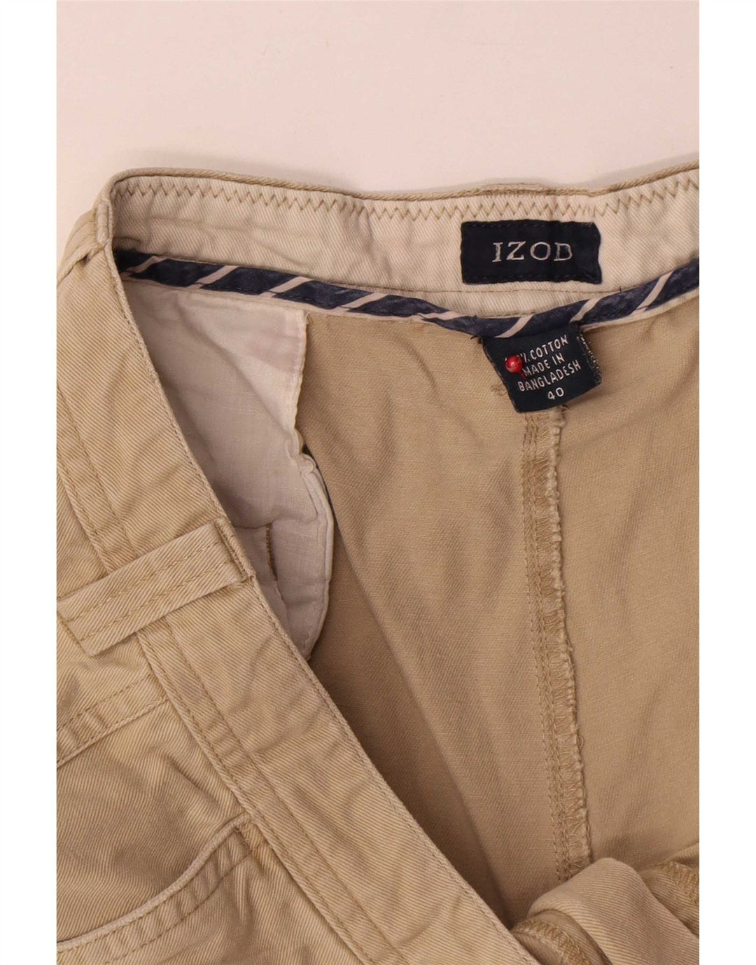 Izod Herren Cargoshorts W40 XL Beige Baumwolle