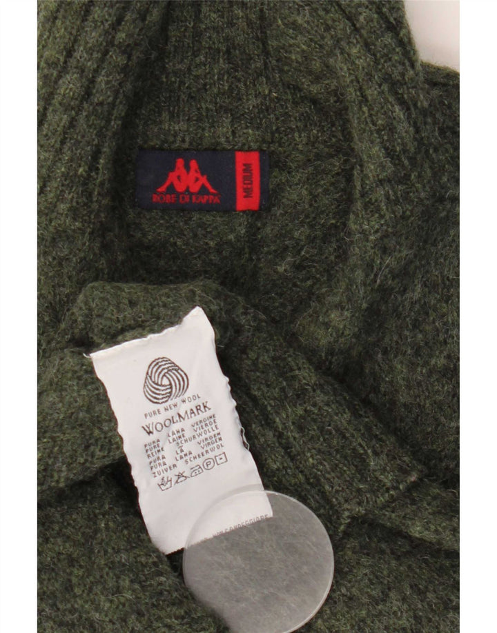 Kappa Damen-Pullover mit Reißverschluss am Hals, UK 14, mittlere Khaki-gefleckte Wolle