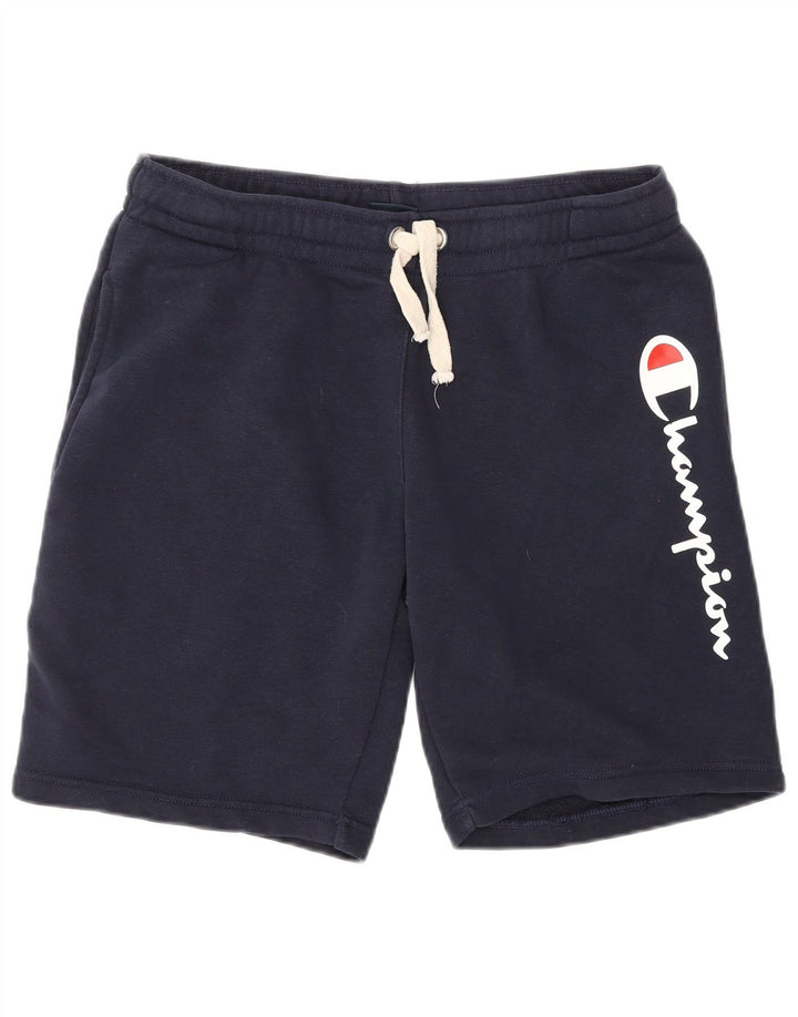Champion Damen Graphic Sport Shorts UK 14 Large Marineblau