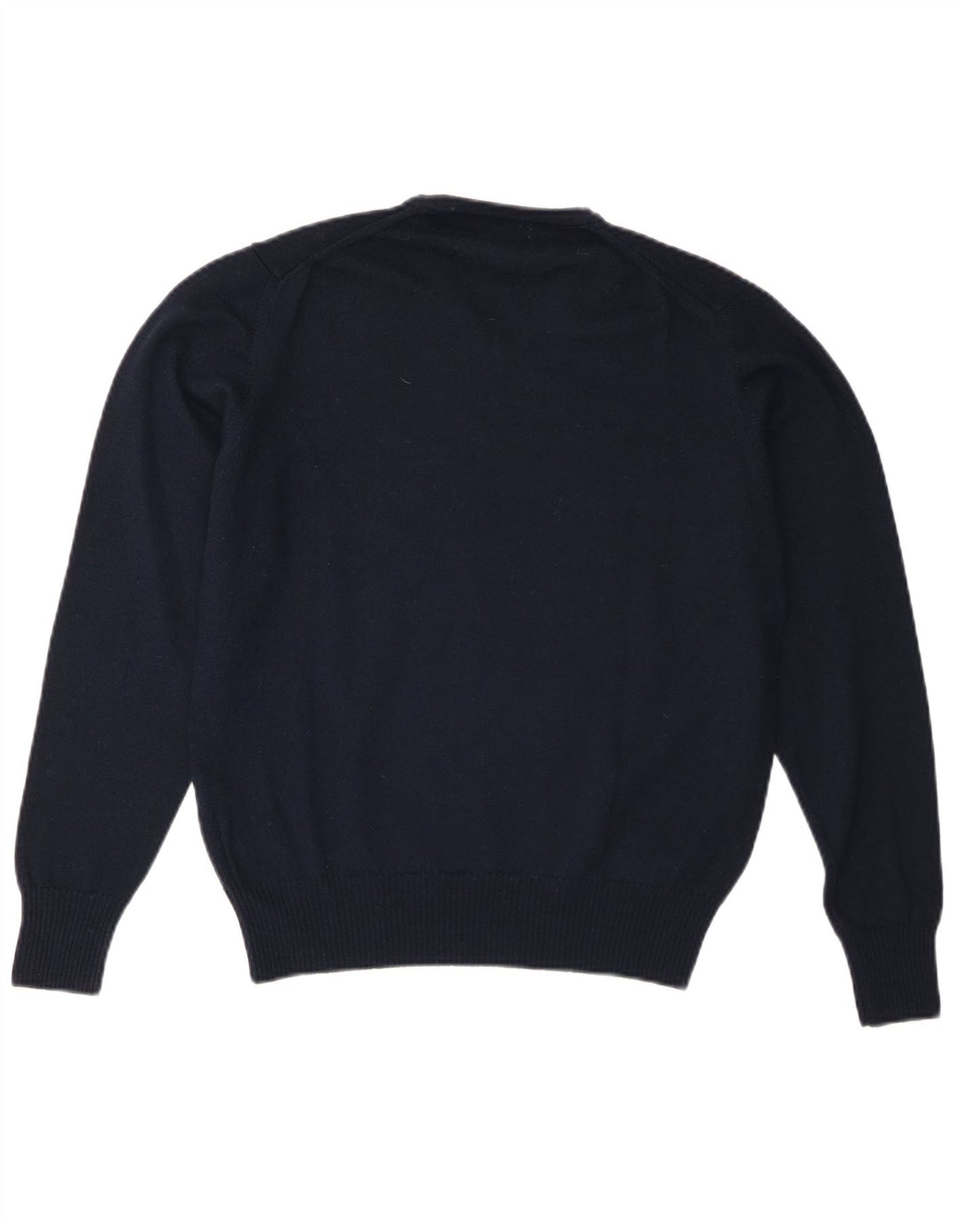 Zara Herren-Pullover mit V-Ausschnitt, mittlere marineblaue Wolle