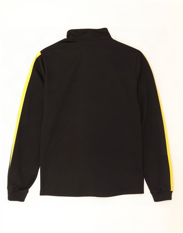 Kappa Herren-Trainingsanzug-Top-Jacke, Mittelschwarzes Farbblock-Polyester