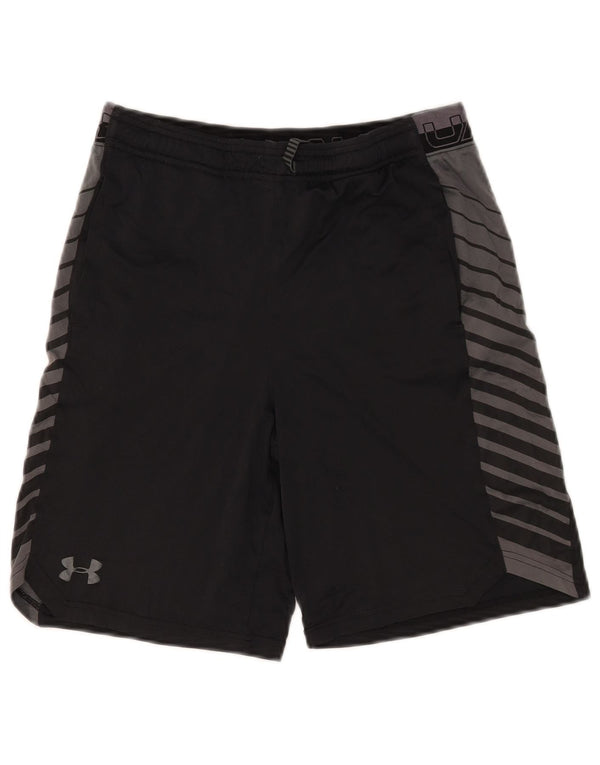 Under Armour Heat Gear Sportshorts für Jungen, 13–14 Jahre, XL, Schwarz, Farbblock