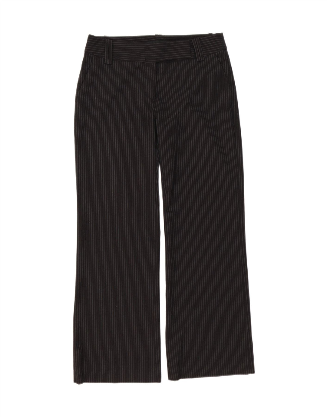 Zara Damen Bootcut-Anzughose EU 38 Small W28 L30 Schwarz gestreift