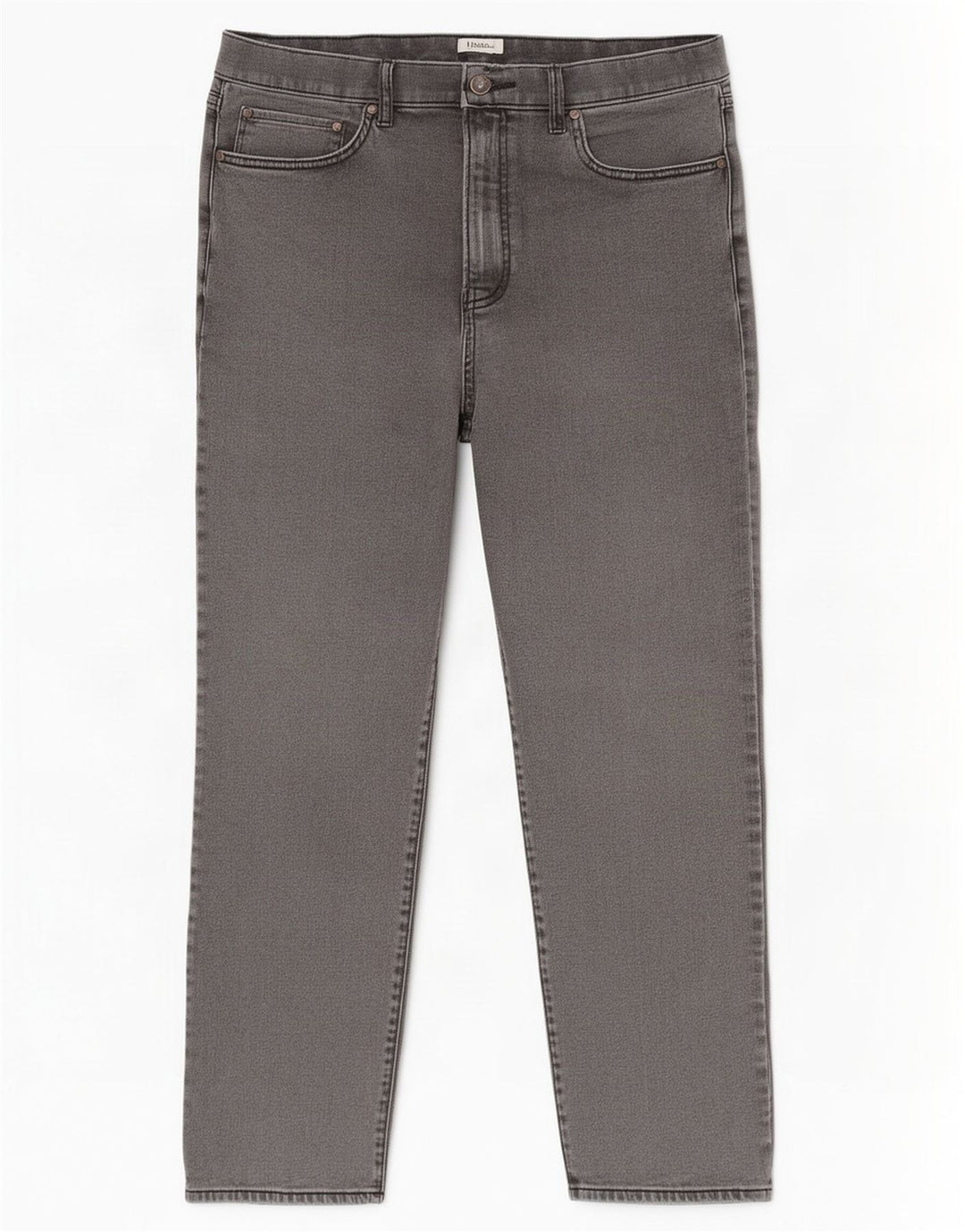 Marks & Spencer Herren Regular Straight Jeans W36 L29 Graue Baumwolle