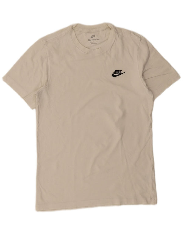 Nike Herren T-Shirt Top Small aus weißer Baumwolle