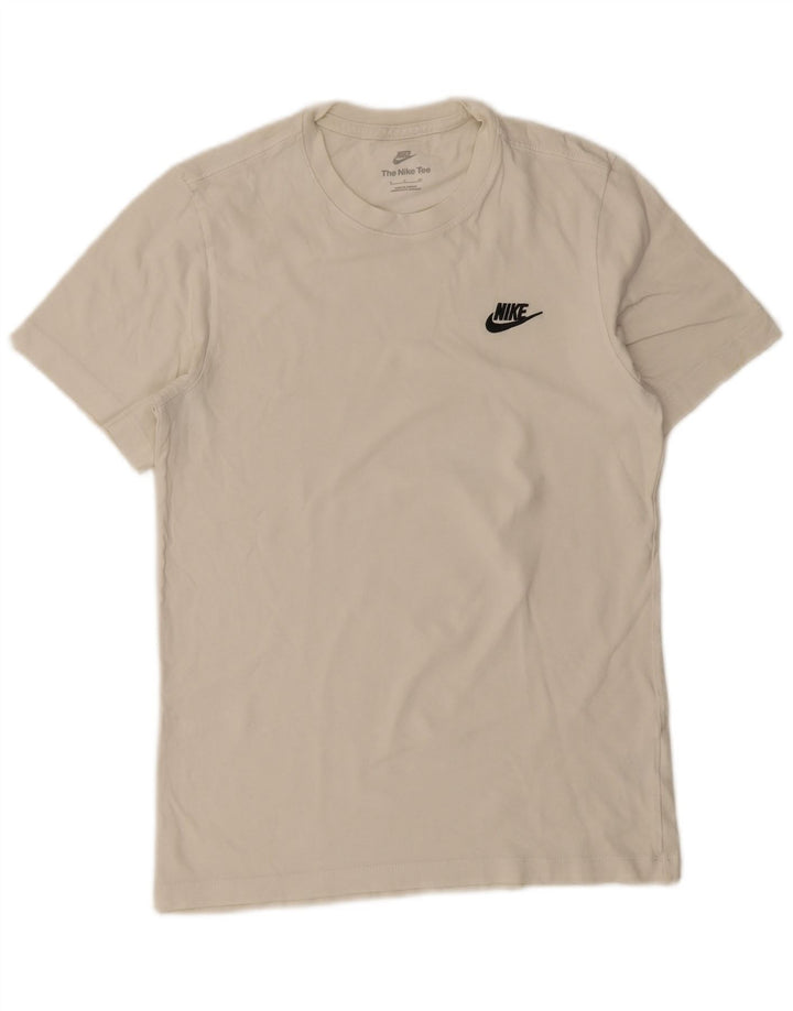 Nike Herren T-Shirt Top Small aus weißer Baumwolle