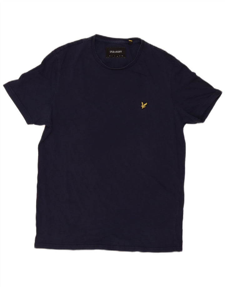 Lyle & Scott Herren T-Shirt Top Large Marineblau Baumwolle