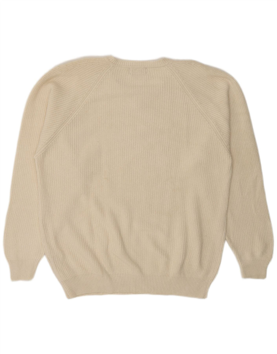 KAPPA Mens V-Neck Jumper Sweater XL Off White Cotton
