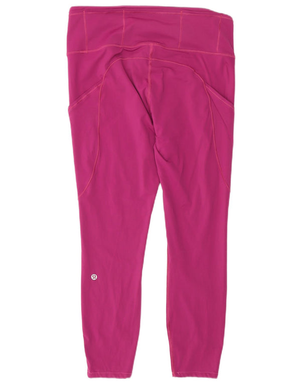 Lululemon Damen-Leggings mit Grafik, UK 10, Größe S, rosa, Nylon