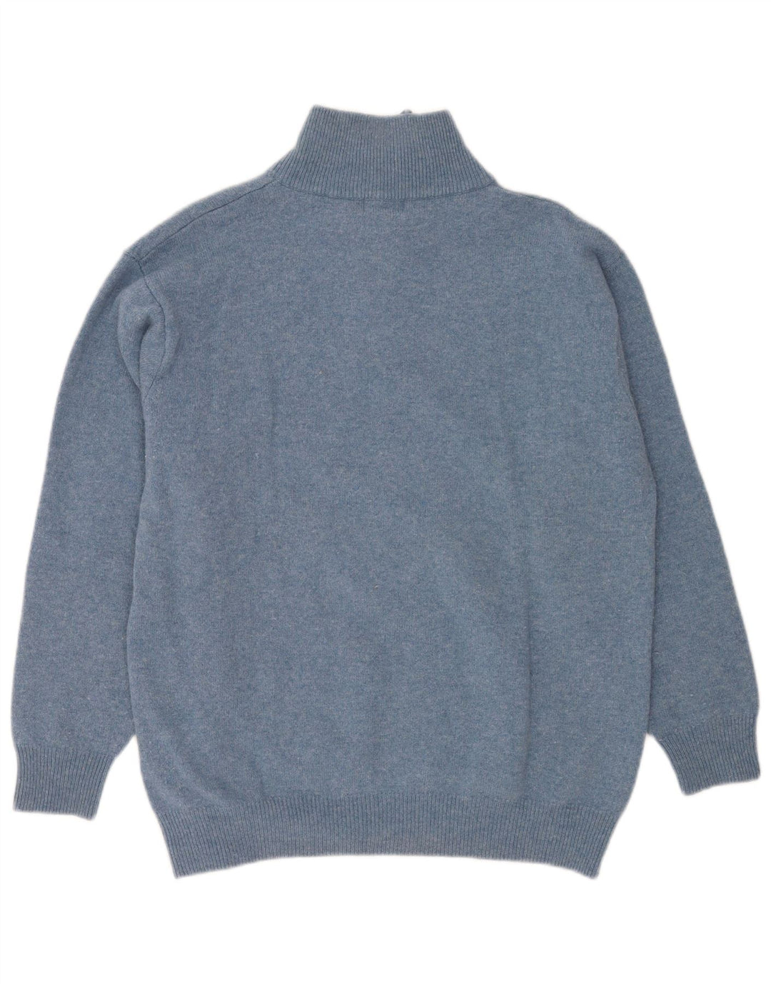 Kappa Herren-Pullover mit Reißverschluss am Hals, 2XL, blau gefleckte Schurwolle