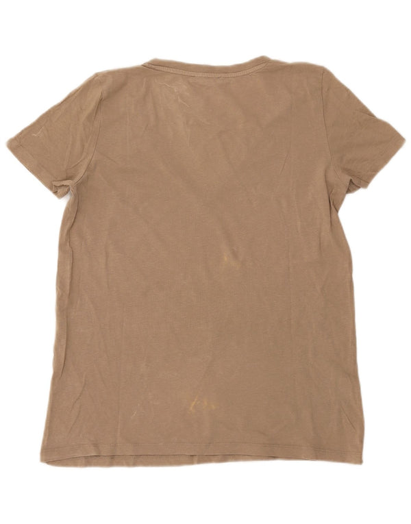 Zara Damen T-Shirt Top UK 14 Mittelgrau